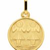 Adelia´s Kettenanhänger 333 Gold Sternzeichen Anhänger Zwilling Ø 11