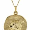 trendor Panzerkette Löwe Sternzeichen Ø 20 mm mit 333/8K Goldkette für