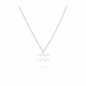 Beka&Bell Kette mit Anhänger 925-Sterling Silber Glänzend 42cm Wassermann