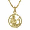trendor Kette mit Anhänger Sternzeichen Wassermann 333 Gold + plattierte