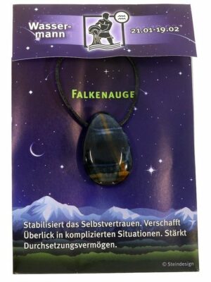 Adelia´s Kettenanhänger Falkenauge Silber Edelstein Anhänger