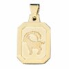Schmuck Krone Kettenanhänger Sternzeichen Steinbock Goldanhänger Anhänger 333 Gold Halsschmuck Unisex