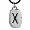 Kiss of Leather Kettenanhänger Rune Gebo 925 Sterling Silber Buchstabe G