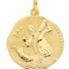 Adelia´s Kettenanhänger 333 Gold Sternzeichen Anhänger Wassermann Ø 18