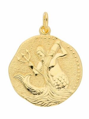 Adelia´s Kettenanhänger 333 Gold Sternzeichen Anhänger Wassermann Ø 18