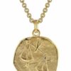 trendor Kette mit Anhänger Waage Sternzeichen Ø 20 mm Gold auf Silber