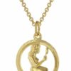 trendor Kette mit Anhänger Sternzeichen Jungfrau Gold 333 Anhänger Ø 16 mm +