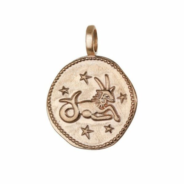 NKlaus Sternzeichenanhänger Steinbock Sternzeichen Vergoldet 18k Gold 16mm Ket