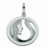 Adelia´s Kette ohne Anhänger 925 Silber Sternzeichen Anhänger Jungfrau mit Zirkonia Ø 25