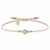 iz-el Armband Armband Gold Bergkristall - GLÜCKSBRINGER Puderrosa