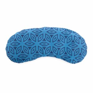 Augenkissen Baumwolle blau mit Muster Lotus vegan 925-Plb
