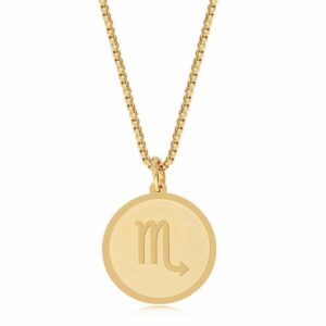 Timando Kette mit Anhänger Sternzeichen Symbol Skorpion in goldfarben