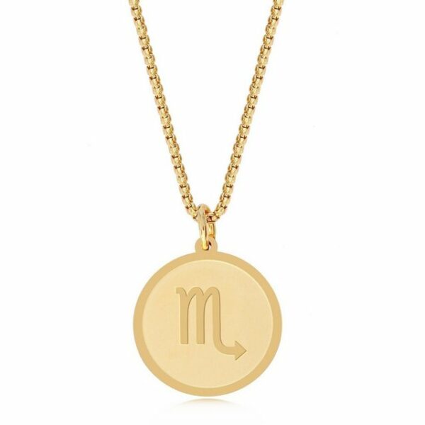 Timando Kette mit Anhänger Sternzeichen Symbol Skorpion in goldfarben