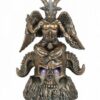 Horror-Shop Dekofigur Goldene Baphomet Figur als Backflow Räucherkegel H