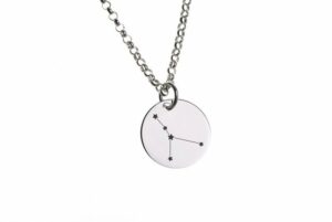 Silberkettenstore Kette mit Anhänger Runde Erbskette 2mm mit Anhänger Sternzeichen KREBS - 925 Silber