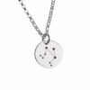 Silberkettenstore Kette mit Anhänger Runde Erbskette 2mm mit Anhänger Sternzeichen WAAGE - 925 Silber