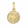 NKlaus Kettenanhänger Kettenanhänger Steinbock Sternzeichen 375 Gelb Gold 9 Karat 12mm Horos